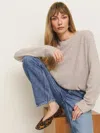 Reformation Cashmere Boyfriend Sweater In Barley