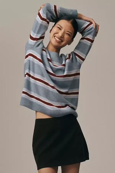 Reformation Cashmere Boyfriend Sweater In Blue