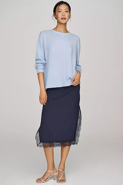 Reformation Cashmere Boyfriend Sweater In Blue