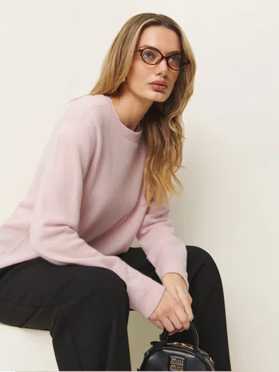 Reformation Cashmere Boyfriend Sweater In Cherry Blossom