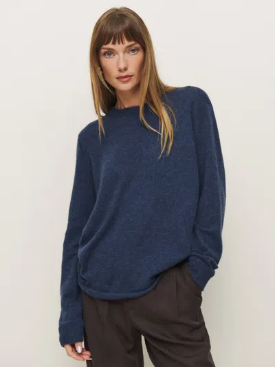 Reformation Cashmere Boyfriend Sweater In Danube