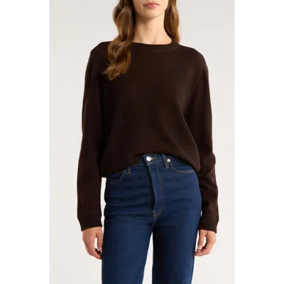 Reformation Cashmere Boyfriend Sweater In Brown