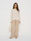 Reformation Cashmere Boyfriend Sweater In Neutral