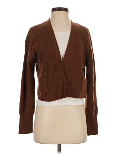 Pre-owned Reformation Cashmere Cardigan Sweater In Brown