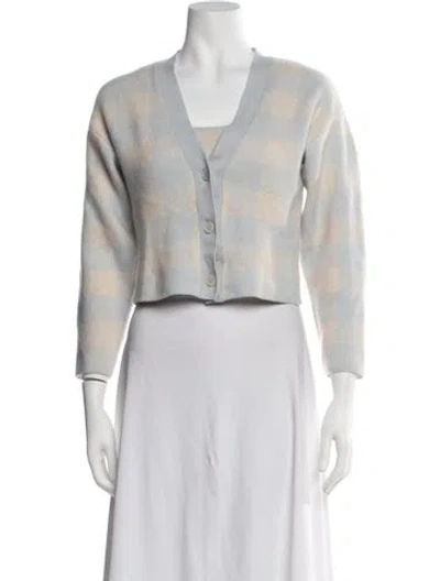 Pre-owned Reformation Cashmere Colorblock Pattern Set In White