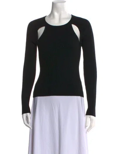 Pre-owned Reformation Cashmere Crew Neck Sweater In Black