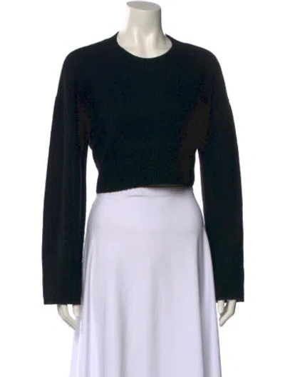 Pre-owned Reformation Cashmere Crew Neck Sweater In Black