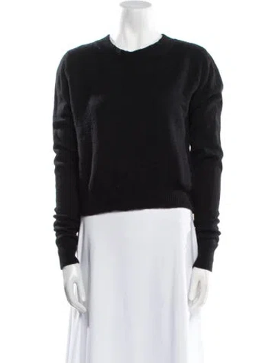 Pre-owned Reformation Cashmere Crew Neck Sweater In Black