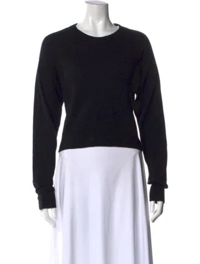 Pre-owned Reformation Cashmere Crew Neck Sweater In Black