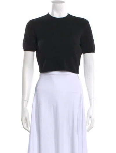 Pre-owned Reformation Cashmere Crew Neck Sweater In Black