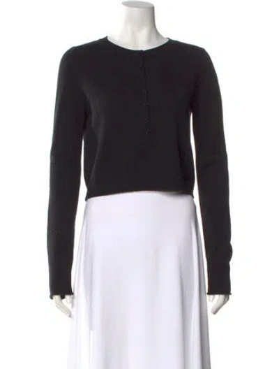 Pre-owned Reformation Cashmere Crew Neck Sweater In Black