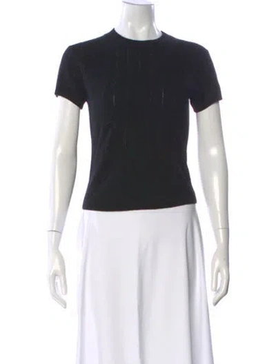 Pre-owned Reformation Cashmere Crew Neck Sweater In Black