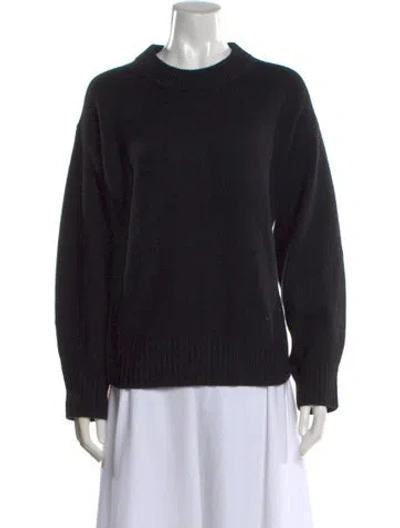 Pre-owned Reformation Cashmere Crew Neck Sweater In Black