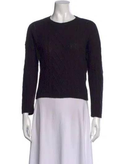 Pre-owned Reformation Cashmere Crew Neck Sweater In Black