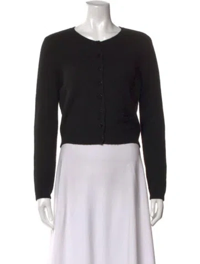 Pre-owned Reformation Cashmere Crew Neck Sweater In Black