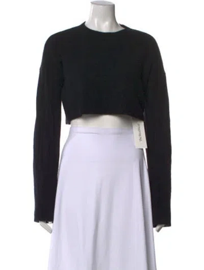 Pre-owned Reformation Cashmere Crew Neck Sweater In Black