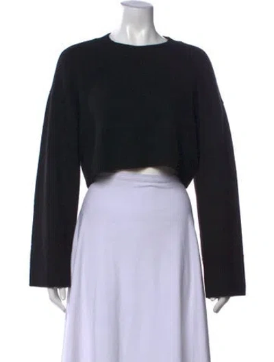 Pre-owned Reformation Cashmere Crew Neck Sweater In Black
