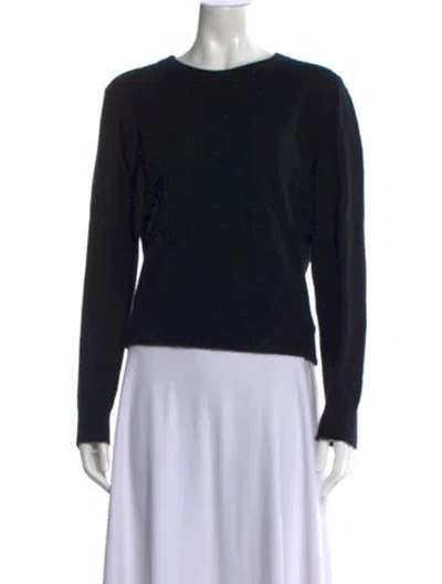 Pre-owned Reformation Cashmere Crew Neck Sweater In Black