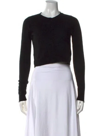 Pre-owned Reformation Cashmere Crew Neck Sweater In Black