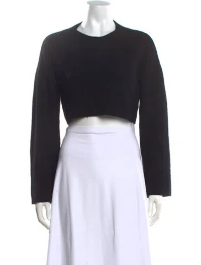 Pre-owned Reformation Cashmere Crew Neck Sweater In Black