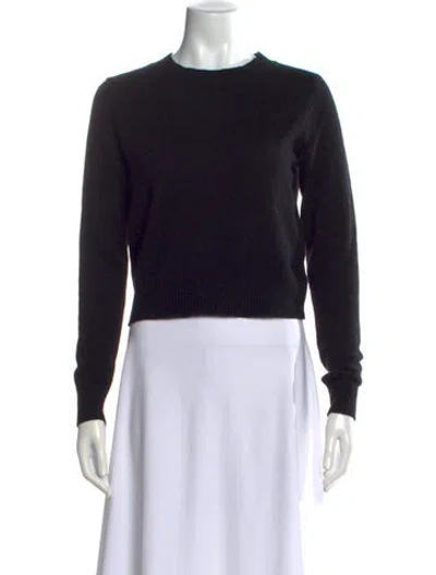 Pre-owned Reformation Cashmere Crew Neck Sweater In Black