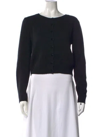 Pre-owned Reformation Cashmere Crew Neck Sweater In Black