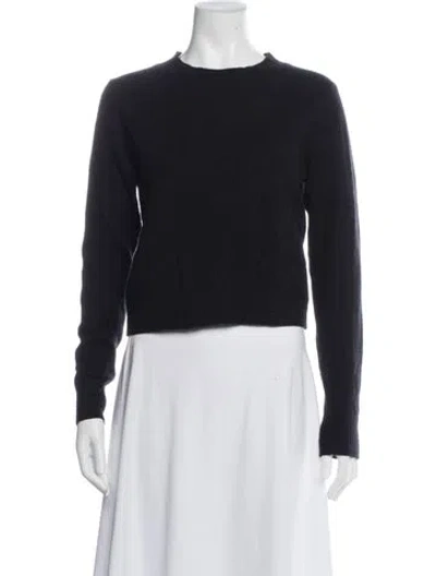 Pre-owned Reformation Cashmere Crew Neck Sweater In Black