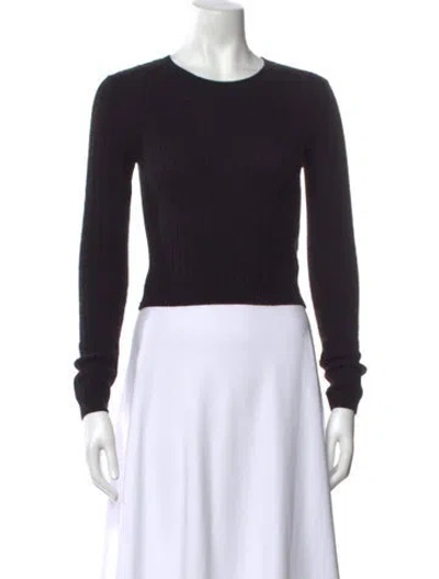 Pre-owned Reformation Cashmere Crew Neck Sweater In Black