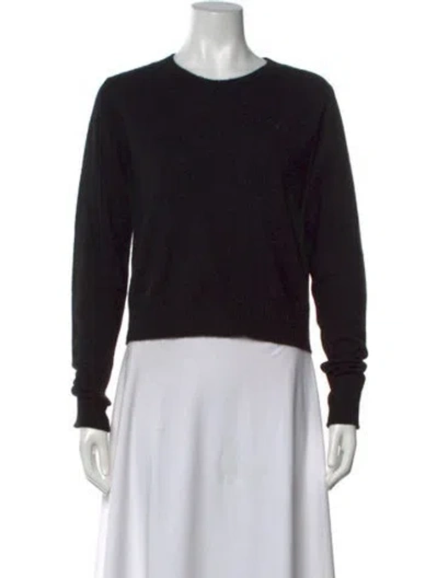 Pre-owned Reformation Cashmere Crew Neck Sweater In Black