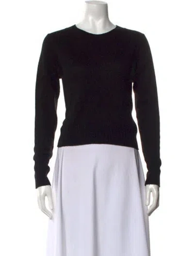 Pre-owned Reformation Cashmere Crew Neck Sweater In Black