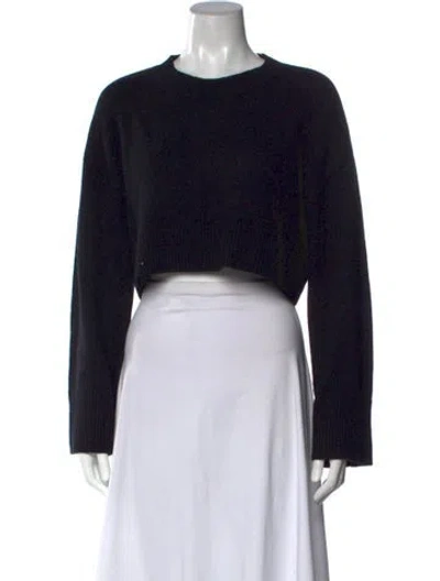 Pre-owned Reformation Cashmere Crew Neck Sweater In Black