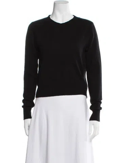 Pre-owned Reformation Cashmere Crew Neck Sweater In Black