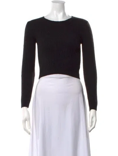 Pre-owned Reformation Cashmere Crew Neck Sweater In Black