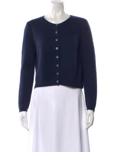 Pre-owned Reformation Cashmere Crew Neck Sweater In Blue