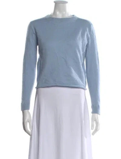 Pre-owned Reformation Cashmere Crew Neck Sweater In Blue