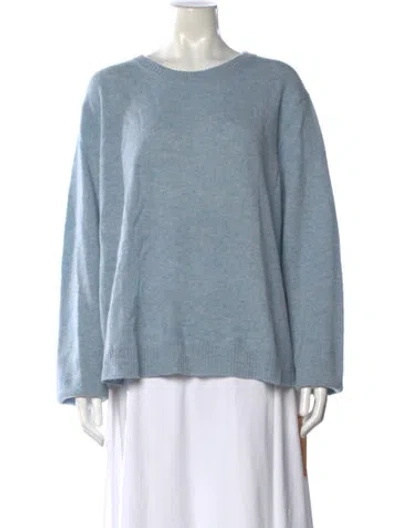 Pre-owned Reformation Cashmere Crew Neck Sweater In Blue