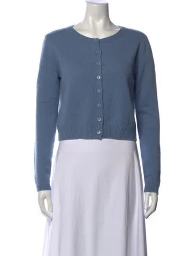 Pre-owned Reformation Cashmere Crew Neck Sweater In Blue