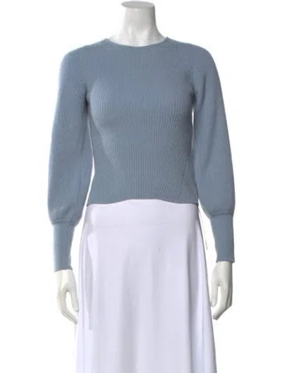 Pre-owned Reformation Cashmere Crew Neck Sweater In Blue