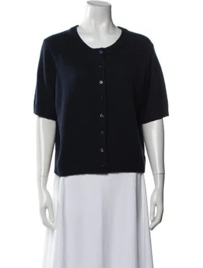 Pre-owned Reformation Cashmere Crew Neck Sweater In Blue