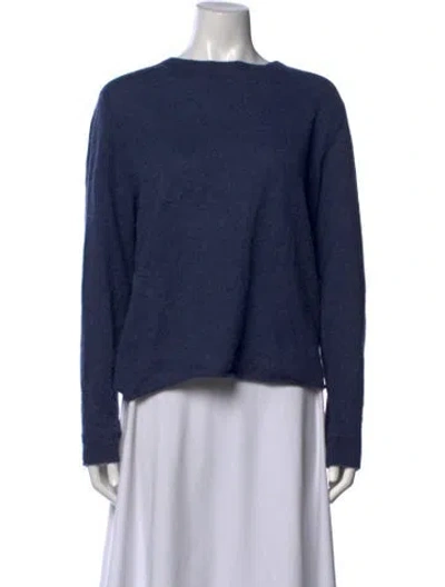 Pre-owned Reformation Cashmere Crew Neck Sweater In Blue