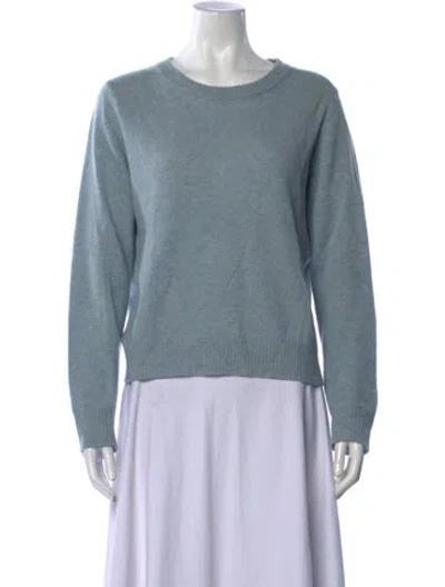 Pre-owned Reformation Cashmere Crew Neck Sweater In Blue