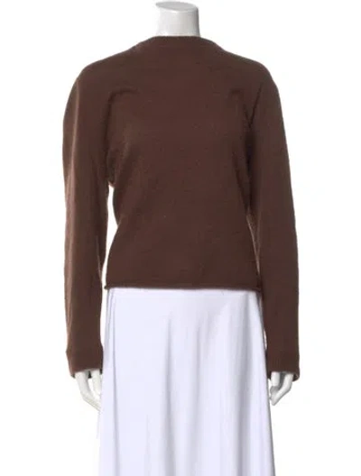 Pre-owned Reformation Cashmere Crew Neck Sweater In Brown