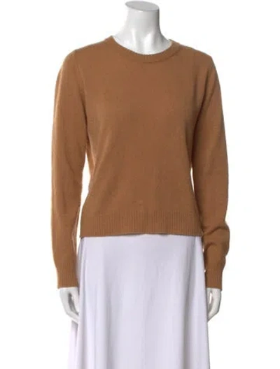 Pre-owned Reformation Cashmere Crew Neck Sweater In Brown