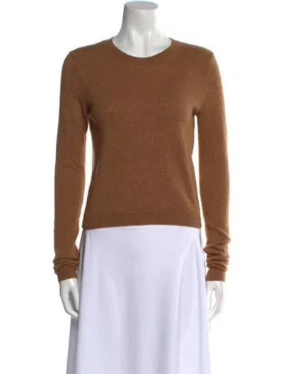 Pre-owned Reformation Cashmere Crew Neck Sweater In Brown