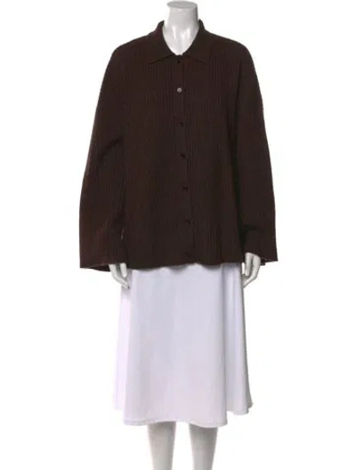 Pre-owned Reformation Cashmere Crew Neck Sweater In Brown