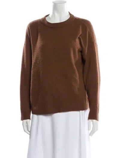 Pre-owned Reformation Cashmere Crew Neck Sweater In Brown