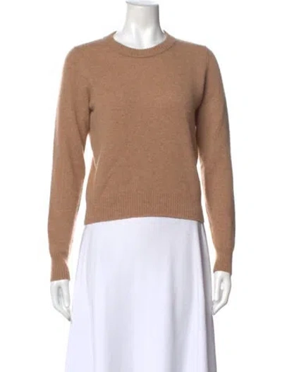 Pre-owned Reformation Cashmere Crew Neck Sweater In Brown