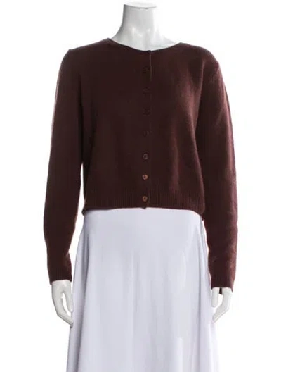 Pre-owned Reformation Cashmere Crew Neck Sweater In Brown