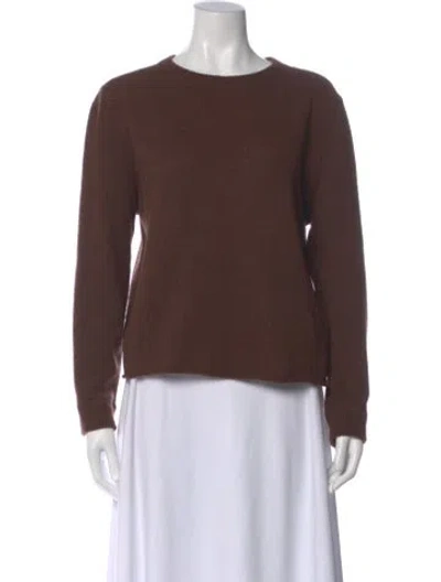 Pre-owned Reformation Cashmere Crew Neck Sweater In Brown