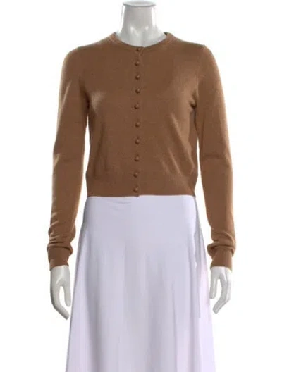 Pre-owned Reformation Cashmere Crew Neck Sweater In Brown